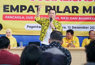 Wakil Ketua Umum Partai Golkar dan Legislator DPR RI Dapil 7 Jawa Tengah meliputi Kabupaten Purbalingga, Kabupaten Banjarnegara, dan Kabupaten Kebumen Bambang Soesatyo 