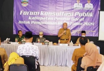 Pemkab Pesibar saat Buka Forum Konsultasi Publik Untuk RKPD Tahun 2024