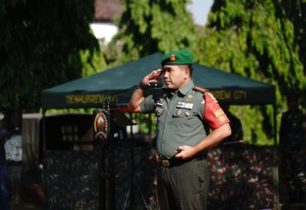 Danrem 071/Wijayakusuma saat Pimpin Apel gelar pasukan Pam VVIP