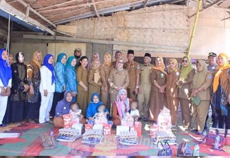 Tim Percepatan Penurunan Stunting Labuhanbatu Kunjungi Balita Stunting di Desa Sei Nahodaris 