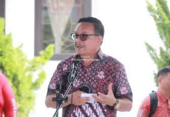 Walikota Bitung saat memberikan sambutan