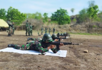 Kodim Madiun Gelar Latihan Menembak Senjata Ringan Triwulan IV