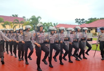  Sat Samapta Polres Mukomuko Rutin Laksanakan Latihan Dalmas