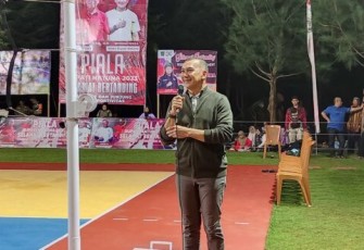 Wakil Bupati Natuna saat Buka Open Turnamen Bola Voli Bupati Cup 2023