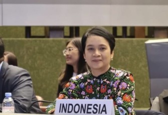Sekretaris Jenderal Kementerian Komunikasi dan Informatika Mira Tayyiba dalam High Level Dialogue UNCTAD  E-Commerce Week 2023 ‘Shaping the Future of Digital Economy’ di Jenewa Swiss, Kamis (07/12/2023) waktu setempat.