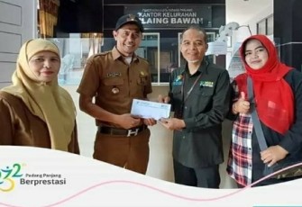 Dua Instansi vertikal menyalurkan bantuan Basunting di dua kelurahan.
