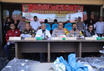 Bupati Asahan Ikuti Press Release Penangkapan Pelaku Pengedar Narkoba