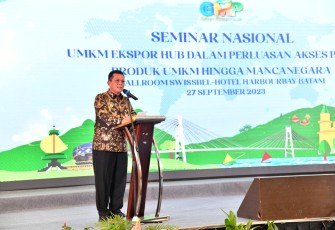 Gubernur Ansar saat Buka Seminar Nasional UMKM 