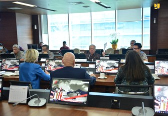Menteri PUPR Basuki Hadimuljono saat Pertemuan Bilateral Dengan Delegasi World Bank
