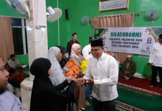 Danramil Pahandut saat Ikuti Kegiatan Safari Ramadhan Forkopimda Palangka Raya di Masjid Daruth Thayyibah 