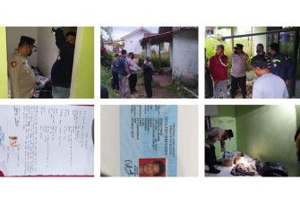 Polsek Dramaga Polres Bogor saat Olah TKP Temu Mayat di Sebuah Rumah Kosong