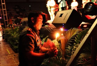 Danrem 071/Wijayakusuma Kolonel Czi Mohammad Andhy Kusuma, S.Sos., M.M., M.Han., hadiri perayaan Natal bersama yang diselenggarakan Badan Musyawarah Antar Gereja (Bamag) Banyumas, Kamis (28/12/2023)