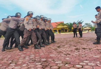 Satsamapta Polres Aceh Timur Gelar Latihan Dalmas