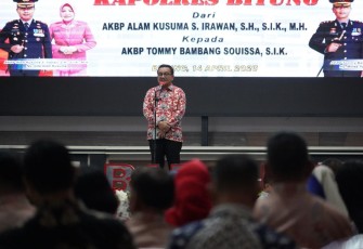 Walikota Bitung saat memberikan sambutan