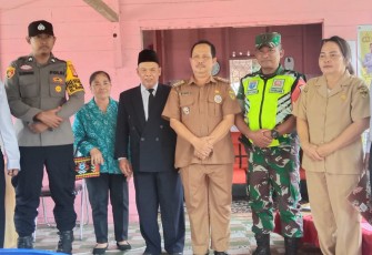 Danramil Rungan saat Hadiri Pelantikan Perangkat Desa Sangal 