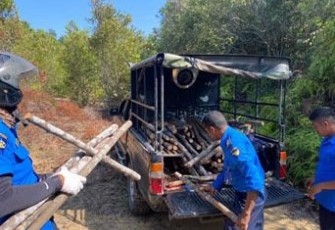 BU SPAM BP Batam Bersama Ditpam Turut Menertibkan Kegiatan Maupun Bangunan Ilegal di Sekitaran Waduk