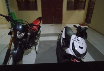 Sepeda Motor balap liar saat diamankan