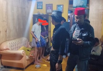 Timsus Polres Bantaeng saat Gerebek Basecamp Geng Gabungan Remaja