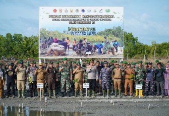 Bupati Asahan Ikuti Penanaman Mangrove Nasional