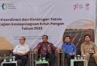 Plh Direktur SUPD I, Ditjen Bina Bangda, Gunawan Eko Movianto dalam acara Koordinasi dan Bimtek Kajian Kesiapsiagaan Krisis Pangan Tahun 2023,  di Jakarta, Selasa, (3/10/2023).