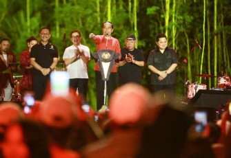 Malam Apresiasi Nusantara yang diselenggarakan di City Hall IKN (Kawasan Titik Nol Nusantara), Jumat (22/09/2023).