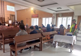 Pengamanan ibadah Minggu di wilayah binaan 