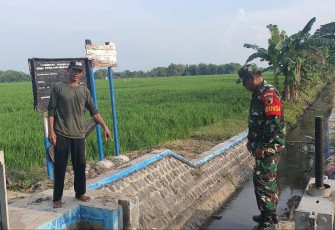 Pengecekan dam irigasi wilayah binaan
