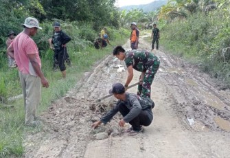 Perbaikan akses jalan perbatasan 