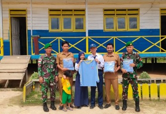 Seragam olahraga Satgas Pamtas Yonif 621/Mtg