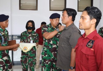 Kepala Staf Koarmada III Laksamana Pertama TNI Rudhi Aviantara saat membuka latihan Pratugas Operasi Khusus Intelijen Maritim, Senin (16/1)