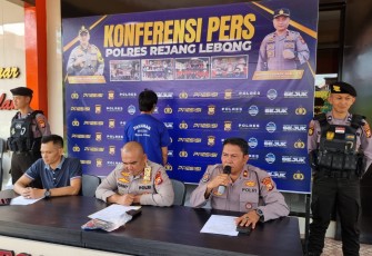 Polres Rejang Lebong Saat Press Release