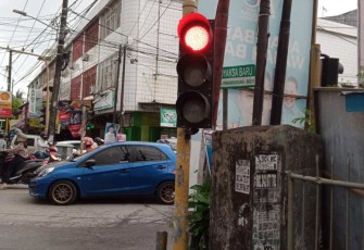 Traffic light di Kota Makassar 
