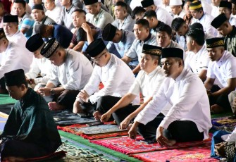 Sholat Ied keluarga besar Lantamal XI Merauke, Sabtu (22/4)