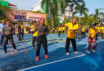 Olahraga bersama TNI Polri 