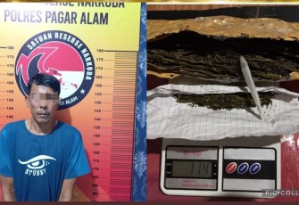 Tersangka dan barang bukti saat diamankan