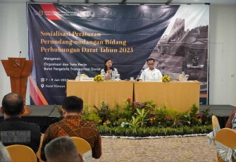 Sosialisasi peraturan perundang undangan bidang Perhubungan Darat tahun 2023 di Yogyakarta 