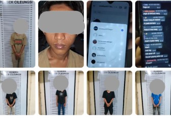 Pelaku aksi tawuran diamankan anggota Polsek Cileungsi, Sabtu (1/7)
