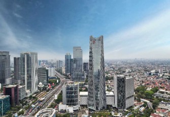 Ilustrasi gambar gedung di Jakarta 