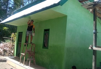 RLTH sasaran fisik TMMD ke 117 Kodim 1411/Bulukumba dalam proses finishing, Sabtu (05/8)