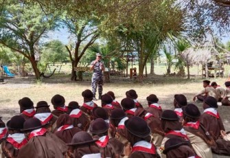 Materi Future Leader di Scout Leader Camp Hari Pramuka, Kupang, Minggu (13/8)