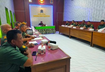 Rapat Evaluasi Pelaksanaan TMMD Ke-117 Tahun 2023 Kodim 0801/Pacitan, Selasa (22/8)
