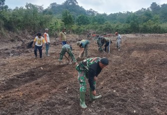 Progres Pembukaan Lahan Baru Untuk Lapangan Sasaran Program TMMD 118 Capai 64 Persen 