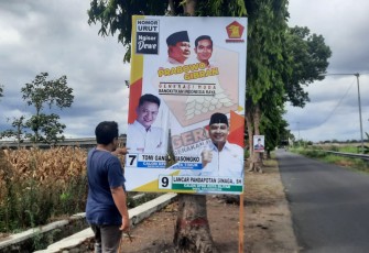APK Caleg Partai Gerindra Dirusak Orang Tak Dikenal
