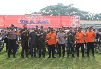 Hadiri Apel Kesiapsiagaan Bencana Hidrometeorogi, Dandim 0803/Madiun Minta Petugas Siap Siaga 