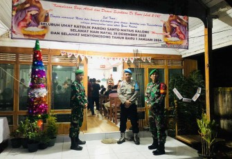 Pengamanan ibadah malam Natal di Gereja 