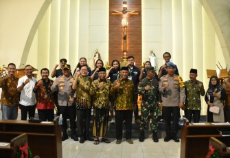  Forkopimda Pati Monitoring Sejumlah Gereja