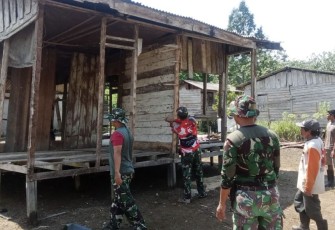 Pembakaran rumah sasaran TMMD Kodim 0902/Berau