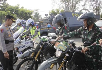 Pengecekan apel pasukan operasi Mantap Brata Mahakam 2023-2024, Selasa (17/10)