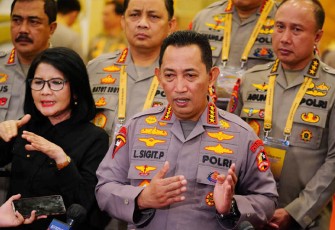 Kapolri Jenderal Listyo Sigit Prabowo saat memberi keterangan pers.