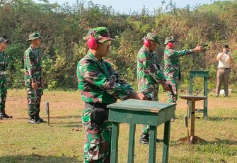 Pelaksanaan Menembak Pistol Triwulan III 2023